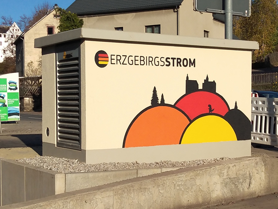 Trafostation Stadtwerke Schwarzenberg Bunte Berge